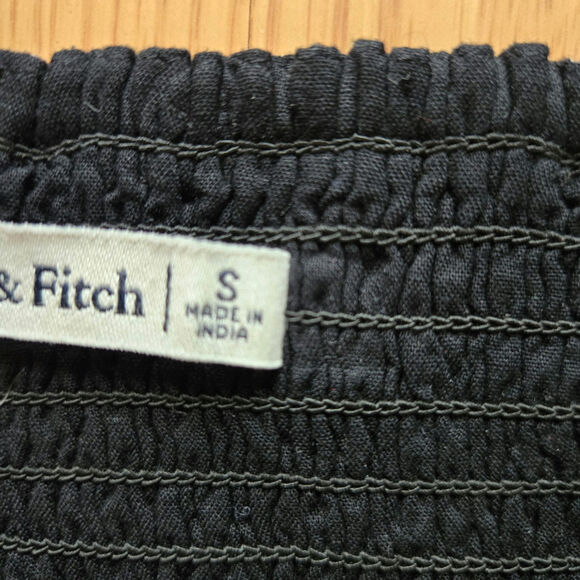 Abercrombie & Fitch Womens Cottage Boho Romantic Floral Ruched Puff Sleeve Top - Picture 8 of 12